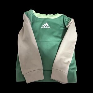 Adidas Kids Mint and Cream Hoodie